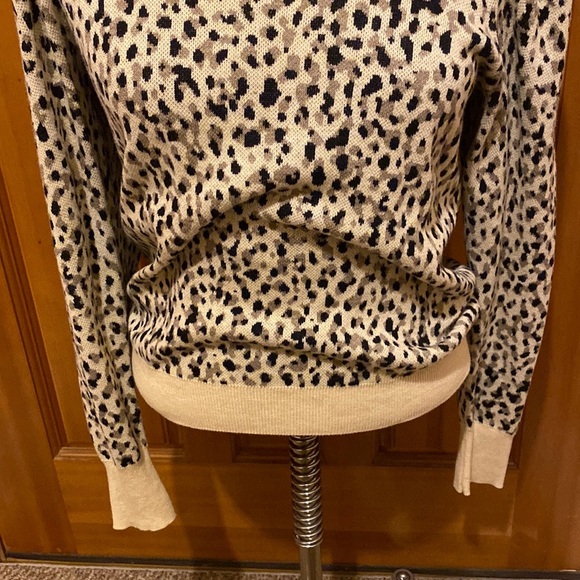 Who what wear leopard animal print mock neck sweater top size small NWT - Picture 5 of 8